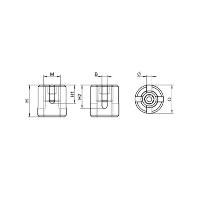 Клемма крестовая для стального троса D=6 mm, A4, (